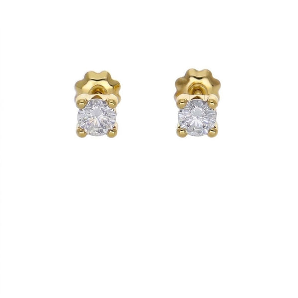 Aro Niña Oro Amarillo 18K con Circon 4 mm Punto de Luz | AR-14778