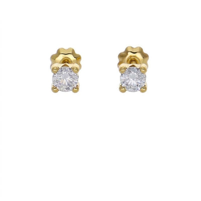 Aro Niña Oro Amarillo 18K con Circon 4 mm Punto de Luz | AR-14778