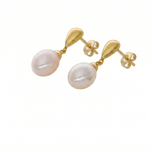 Aros Oro Amarillo 18K con Perla Cultivada Agua Dulce | AR-14792