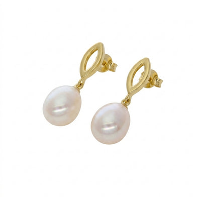 Aros Oro Amarillo 18K con Perla Cultivada Agua Dulce | AR-14795