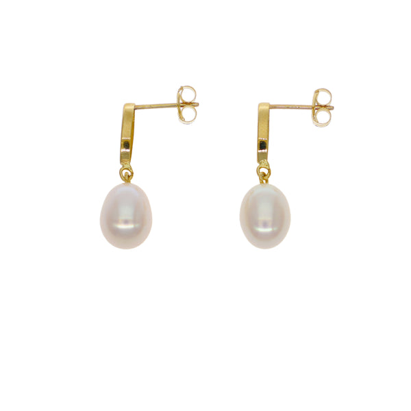 Aros Oro Amarillo 18K con Perla Cultivada Agua Dulce | AR-14795