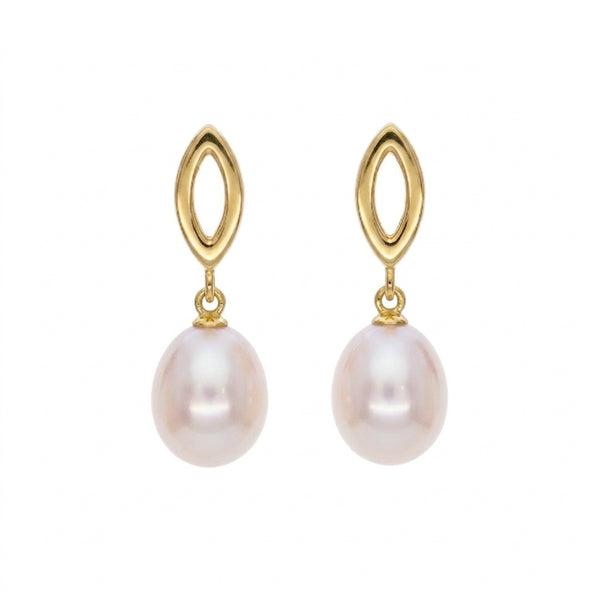 Aros Oro Amarillo 18K con Perla Cultivada Agua Dulce | AR-14795