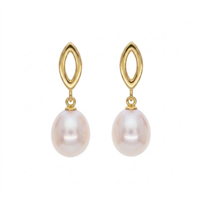 Aros Oro Amarillo 18K con Perla Cultivada Agua Dulce | AR-14795