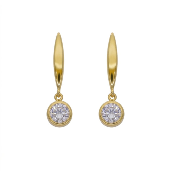 Aros Oro Amarillo 18K Con Circones | AR-14796