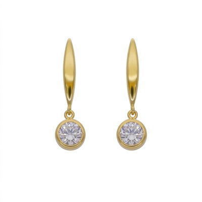 Aros Oro Amarillo 18K Con Circones | AR-14796