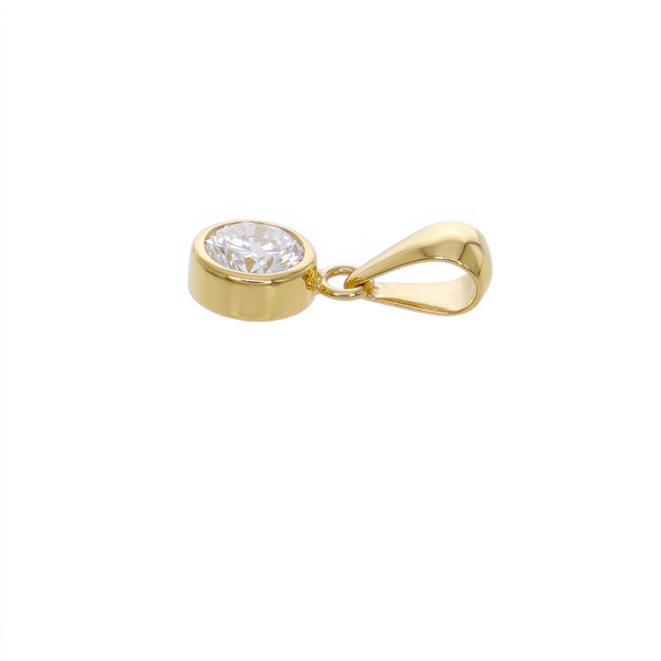 Colgante Oro Amarillo 18K con Circon Punto de Luz | CL-14802