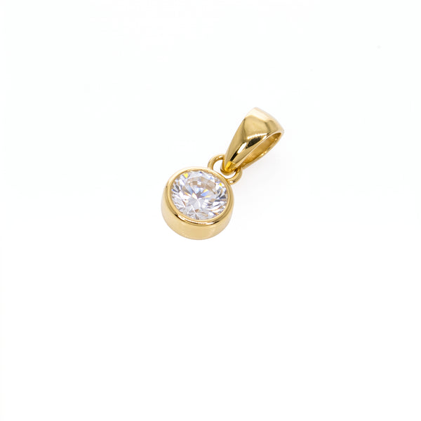 Colgante Oro Amarillo 18K con Circon Punto de Luz | CL-14802