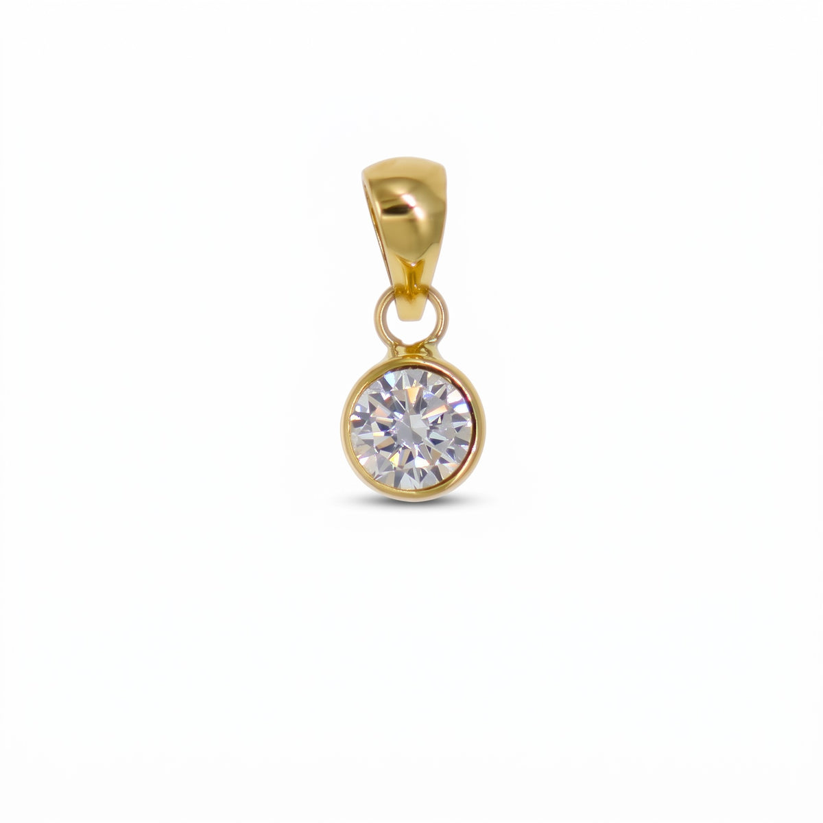 Colgante Oro Amarillo 18K con Circon Punto de Luz | CL-14802