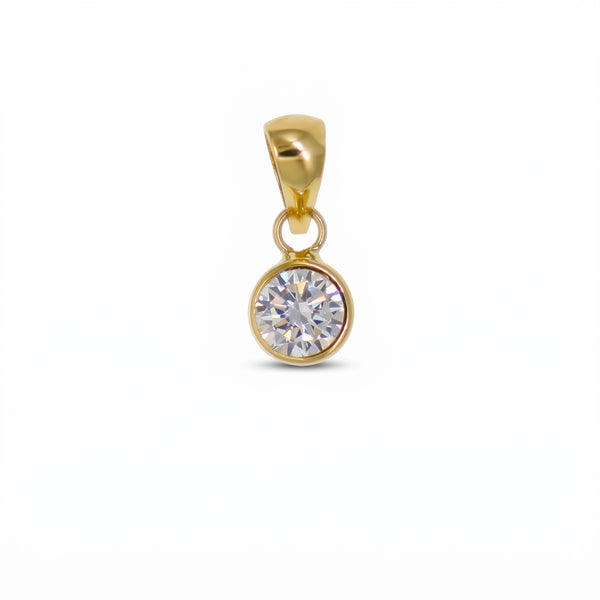 Colgante Oro Amarillo 18K con Circon Punto de Luz | CL-14802