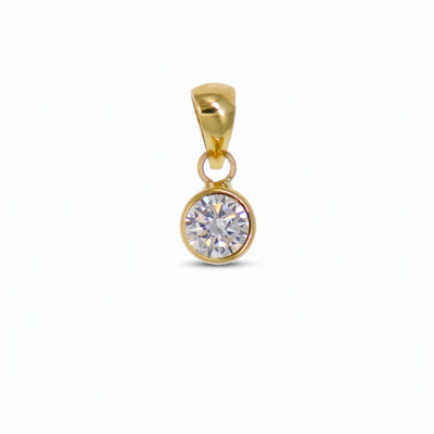 Colgante Oro Amarillo 18K con Circon Punto de Luz | CL-14802