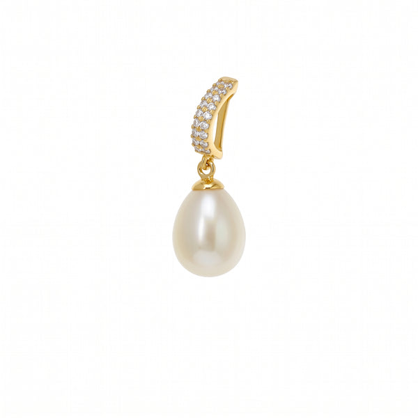 Colgante Oro Amarillo 18K con Perla Cultivada y Circon | CL-14803