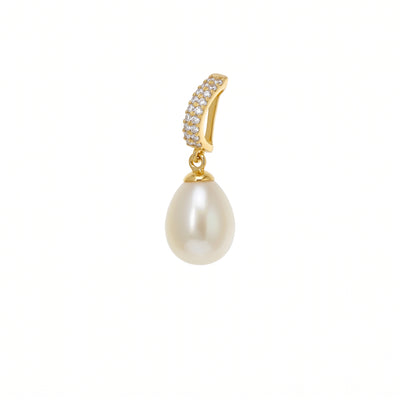 Colgante Oro Amarillo 18K con Perla Cultivada y Circon | CL-14803