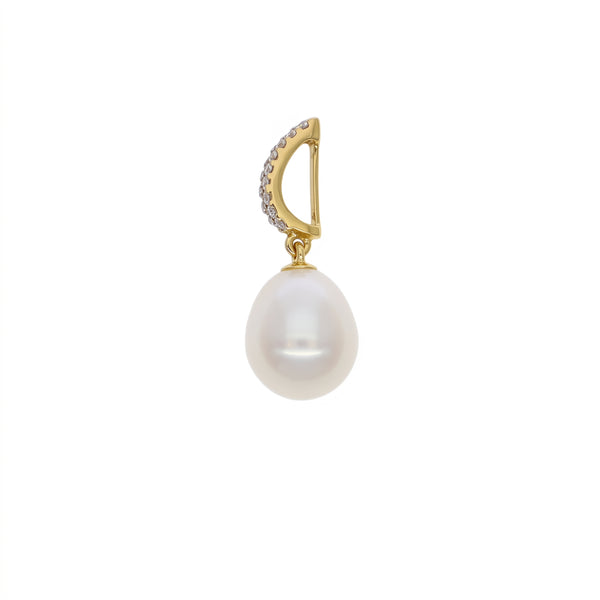 Colgante Oro Amarillo 18K con Perla Cultivada y Circon | CL-14803