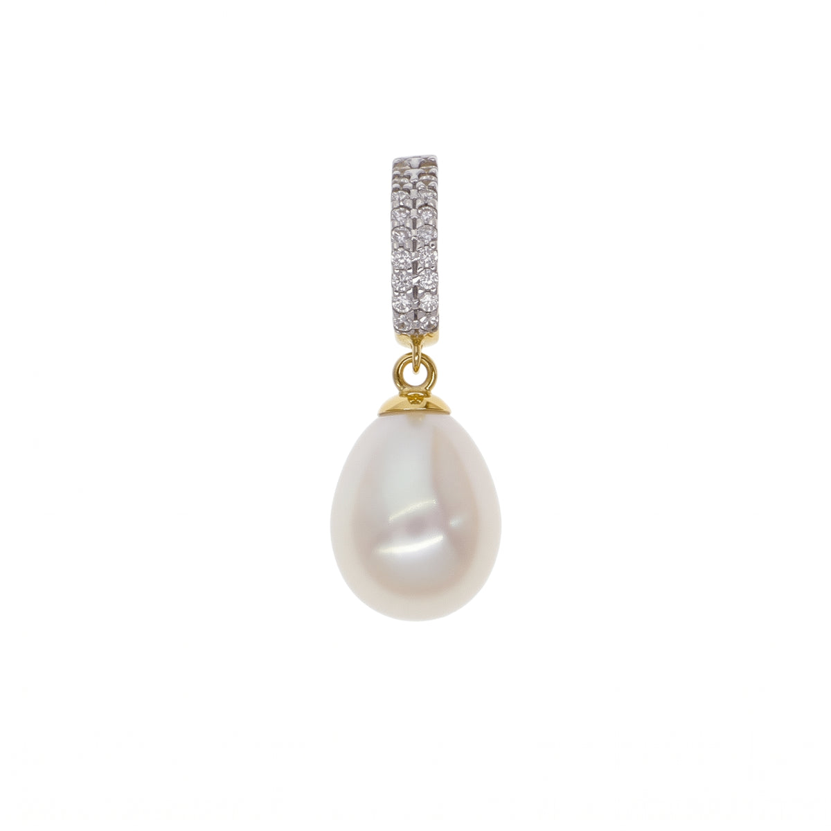 Colgante Oro Amarillo 18K con Perla Cultivada y Circon | CL-14803