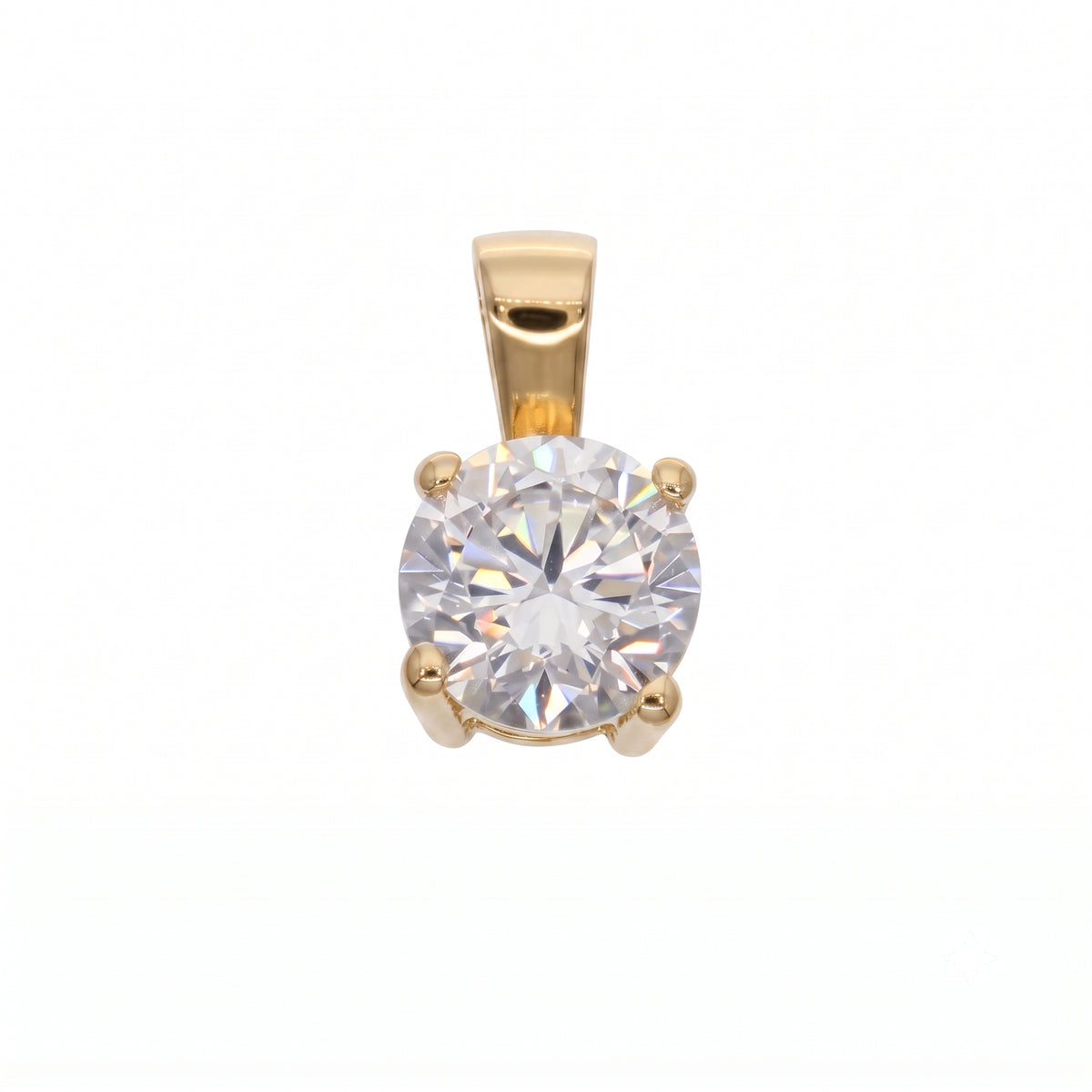 Colgante Oro Amarillo 18K con Circon Punto de Luz  | CL-14804