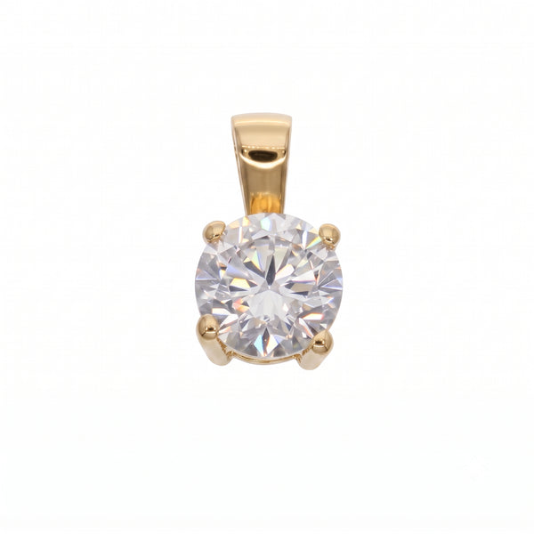 Colgante Oro Amarillo 18K con Circon Punto de Luz  | CL-14804