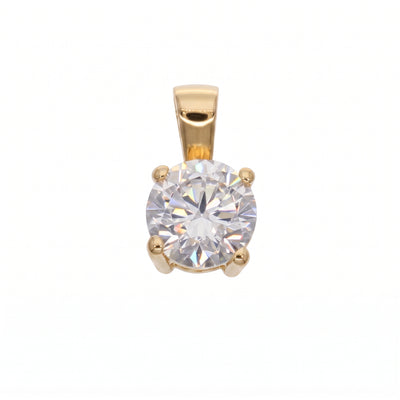 Colgante Oro Amarillo 18K con Circon Punto de Luz  | CL-14804
