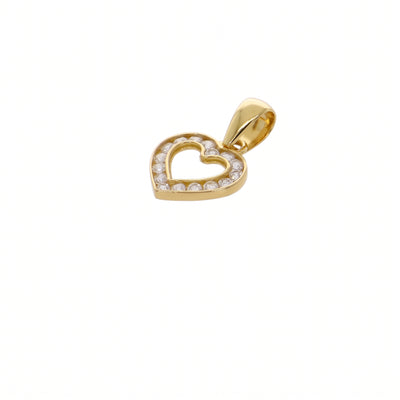 Colgante Oro Amarillo 18K Corazón Con Circones | CL-14810