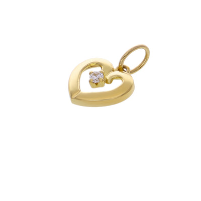 Colgante Oro Amarillo 18K Corazón Con Circón | CL-14812