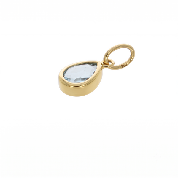 Colgante Oro Amarillo Topacio Azul | CL-14815