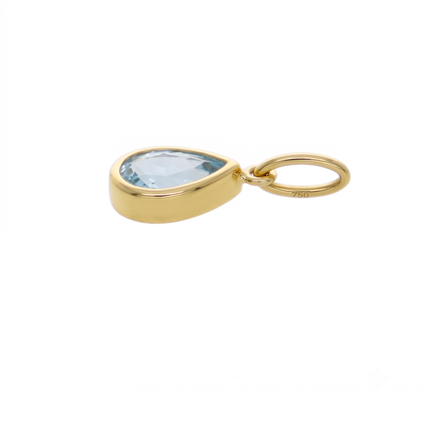 Colgante Oro Amarillo Topacio Azul | CL-14815