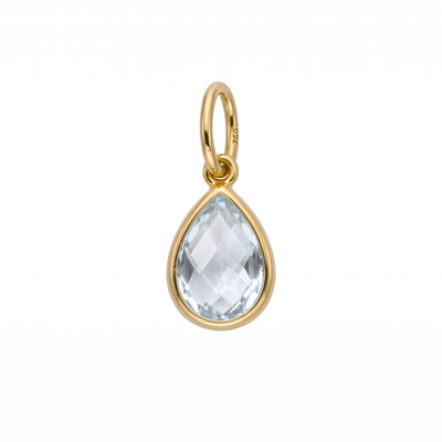 Colgante Oro Amarillo Topacio Azul | CL-14815
