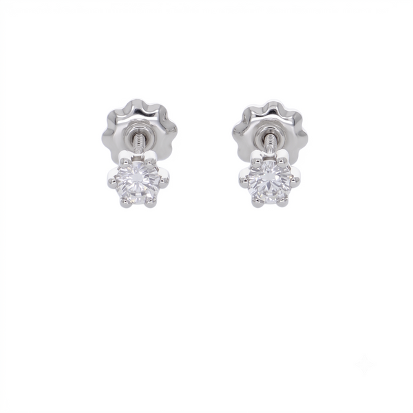 Aro Oro Blanco 18K con Circon 3 mm Punto de Luz  | AR-14826