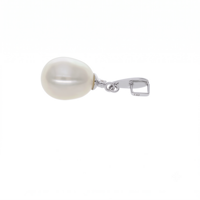 Colgante Oro Blanco 18K con Perla Cultivada y Circon | CL-14833