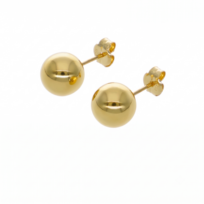 Aros Oro Amarillo 18K Bolita 8 mm | AR-14837