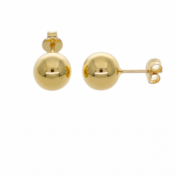 Aros Oro Amarillo 18K Bolita 8 mm | AR-14837