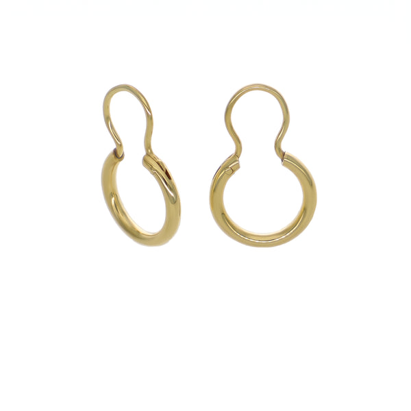 Aros Oro Amarillo 18k Argolla Bote | AR-14845