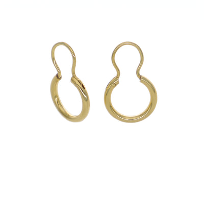 Aros Oro Amarillo 18k Argolla Bote | AR-14845