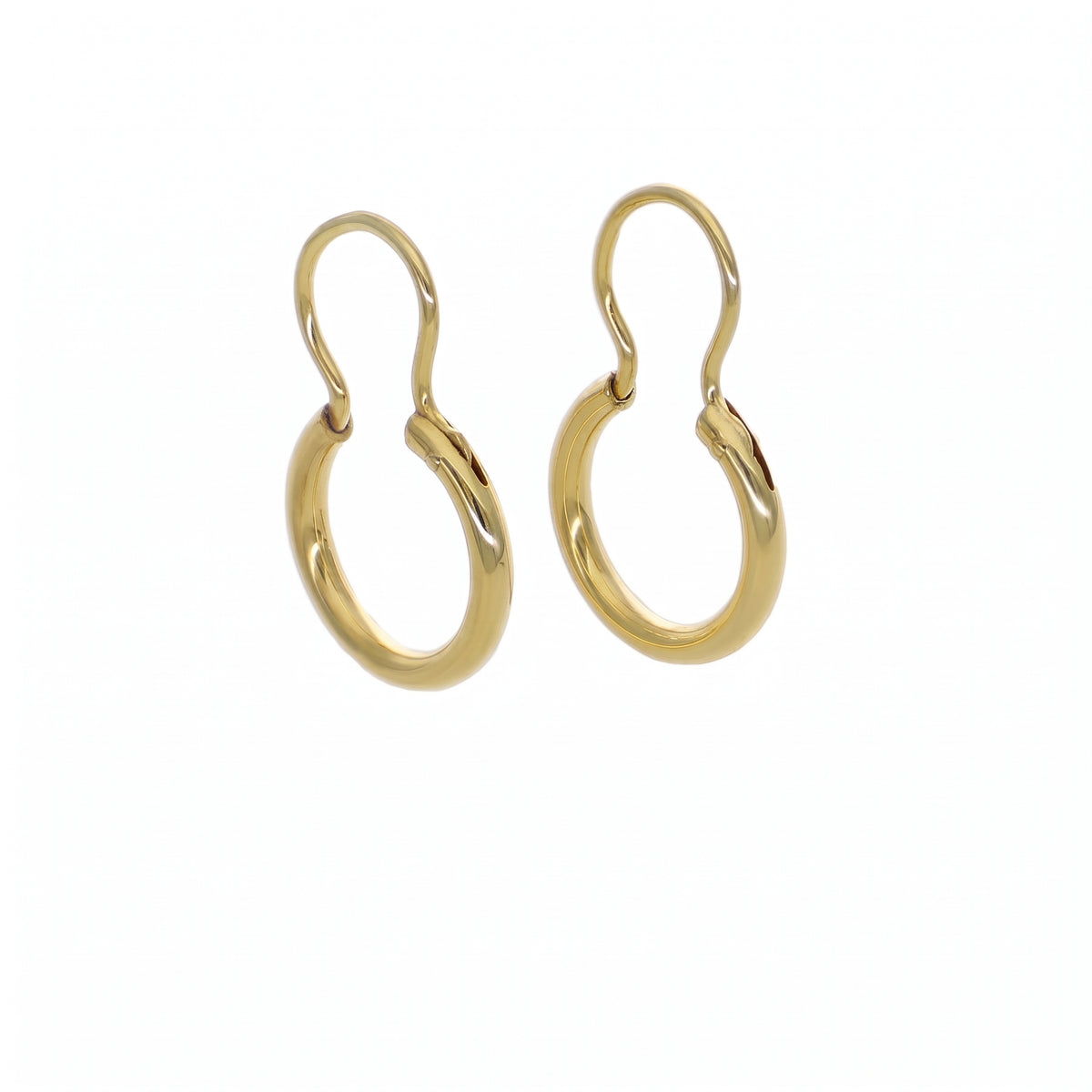 Aros Oro Amarillo 18k Argolla Bote | AR-14845