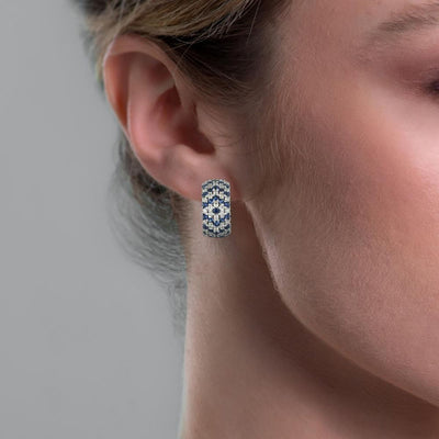 Aros ARTLINEA Plata y Circones Pavé ZOR012BL