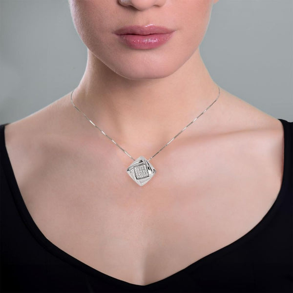 Collar ARTLINEA Plata y Circones Nuvola ZCL1476
