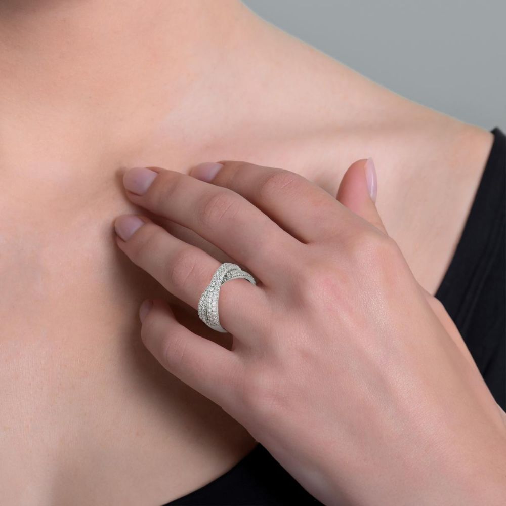 Anillo ARTLINEA Plata y Circones Legami ZAN585BI