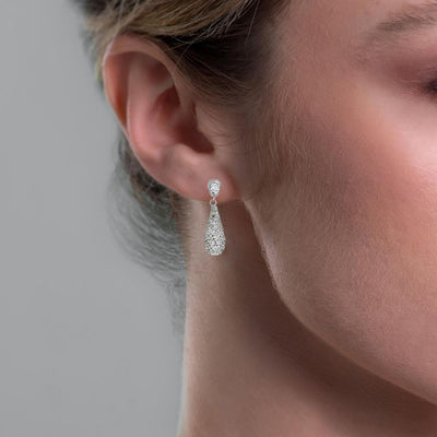 Aros ARTLINEA Plata y Circones Drop ZOR1284