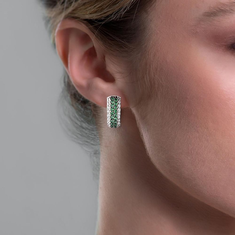 Aros ARTLINEA Plata y Circones Pavé ZOR099VE