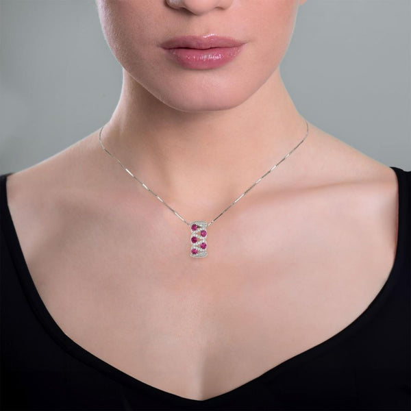 Collar ARTLINEA Plata y Circones Arabesque ZCL1471