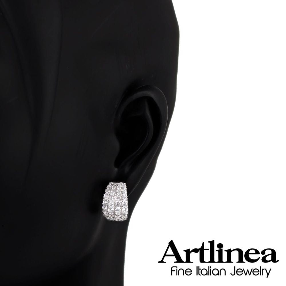 Aros ARTLINEA Plata y Circones Pavé ZOR105BI