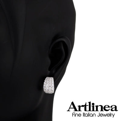 Aros ARTLINEA Plata y Circones Pavé ZOR105BI