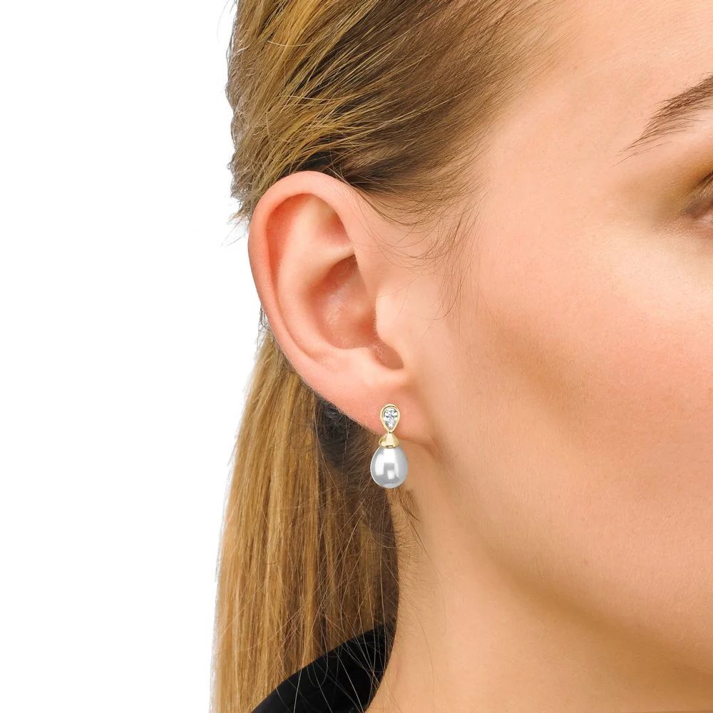 Aros MAJORICA Selene Perla 8x10mm