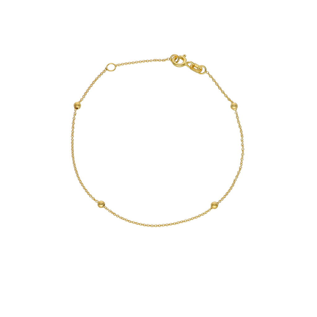 Pulsera Oro Amarillo 14kt Bolitas P005112815190