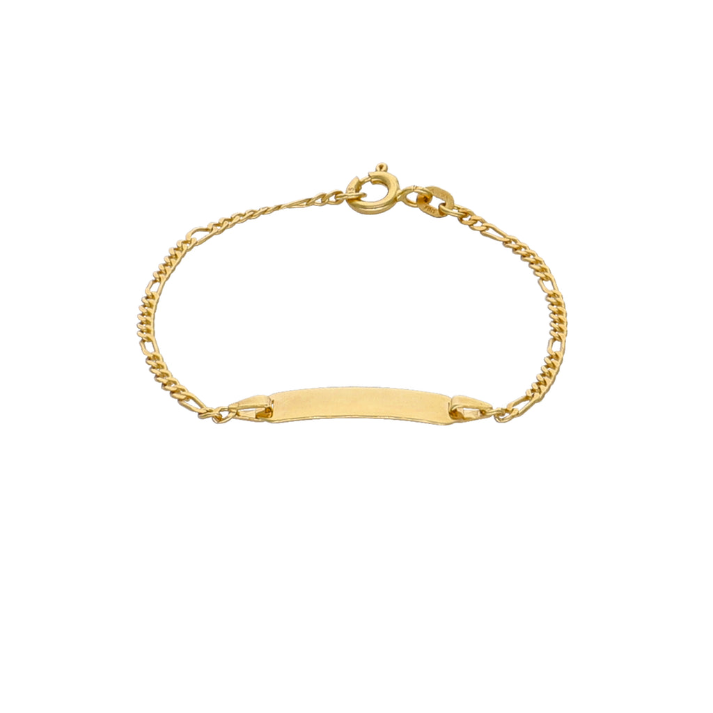 Pulsera Oro Amarillo 14kt Identidad Bebé P005530525140