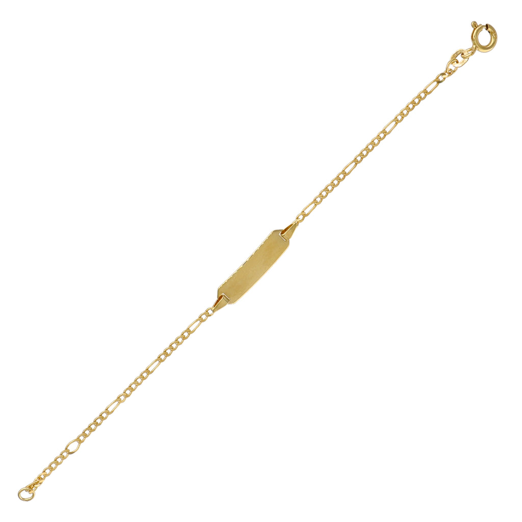 Pulsera Oro Amarillo 14kt Identidad Bebé P005530525140
