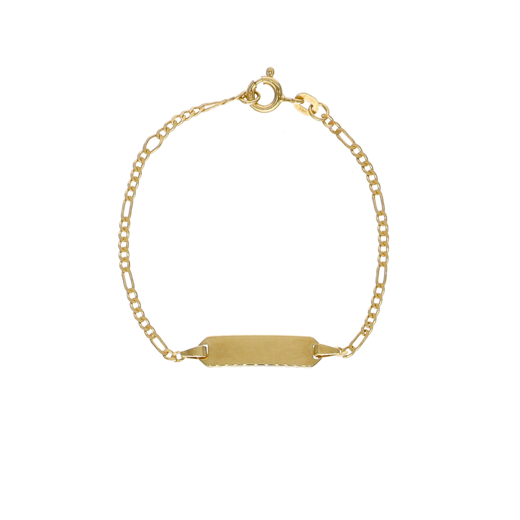 Pulsera Oro Amarillo 14kt Identidad Bebé P005530525140
