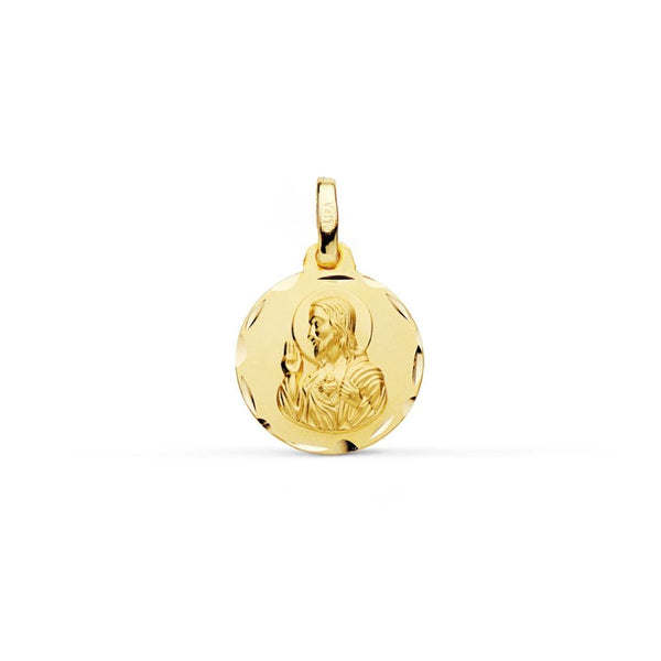 Medalla Oro Amarillo Corazón de Jesús ME9418