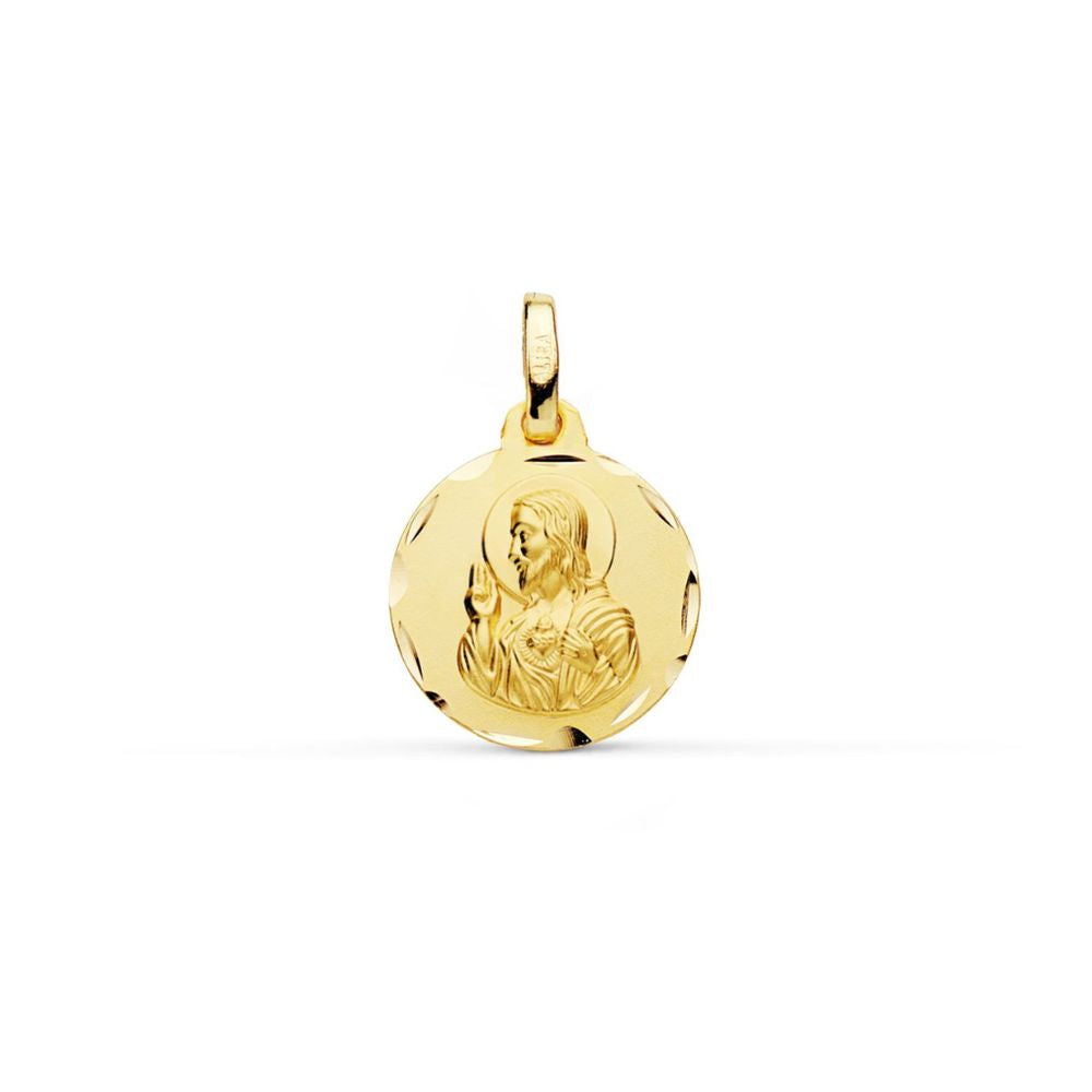 Medalla Oro Amarillo Corazón de Jesús ME9418