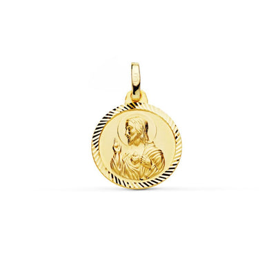 Medalla Oro Amarillo Corazón de Jesús ME9432