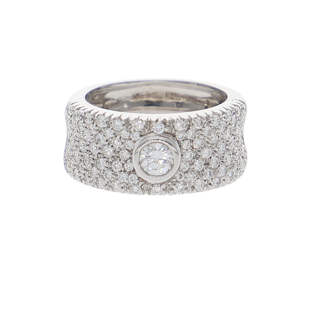 Anillo Oro Blanco y Brillantes AN-10123